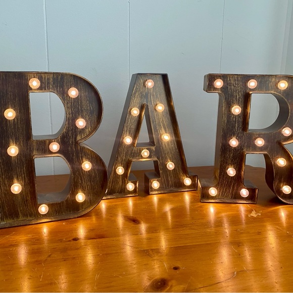 Rustic Brown LED BAR Sign - Picture 2 of 3